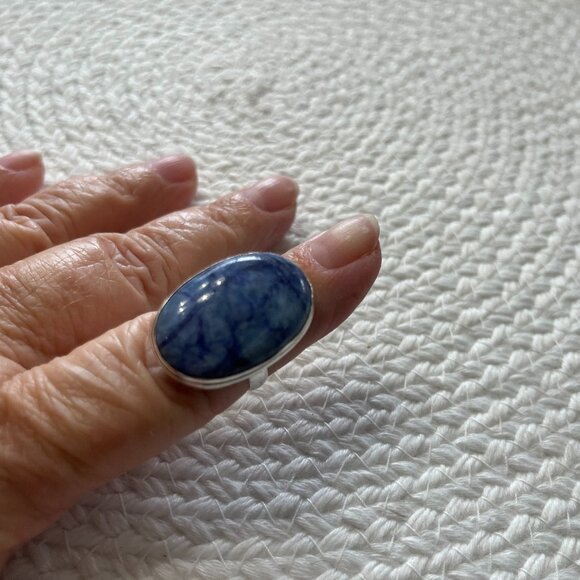Gorgeous BLUE KYANITE Handmade Sterling 925 Ring Size 7.25 #832D - Picture 3 of 3